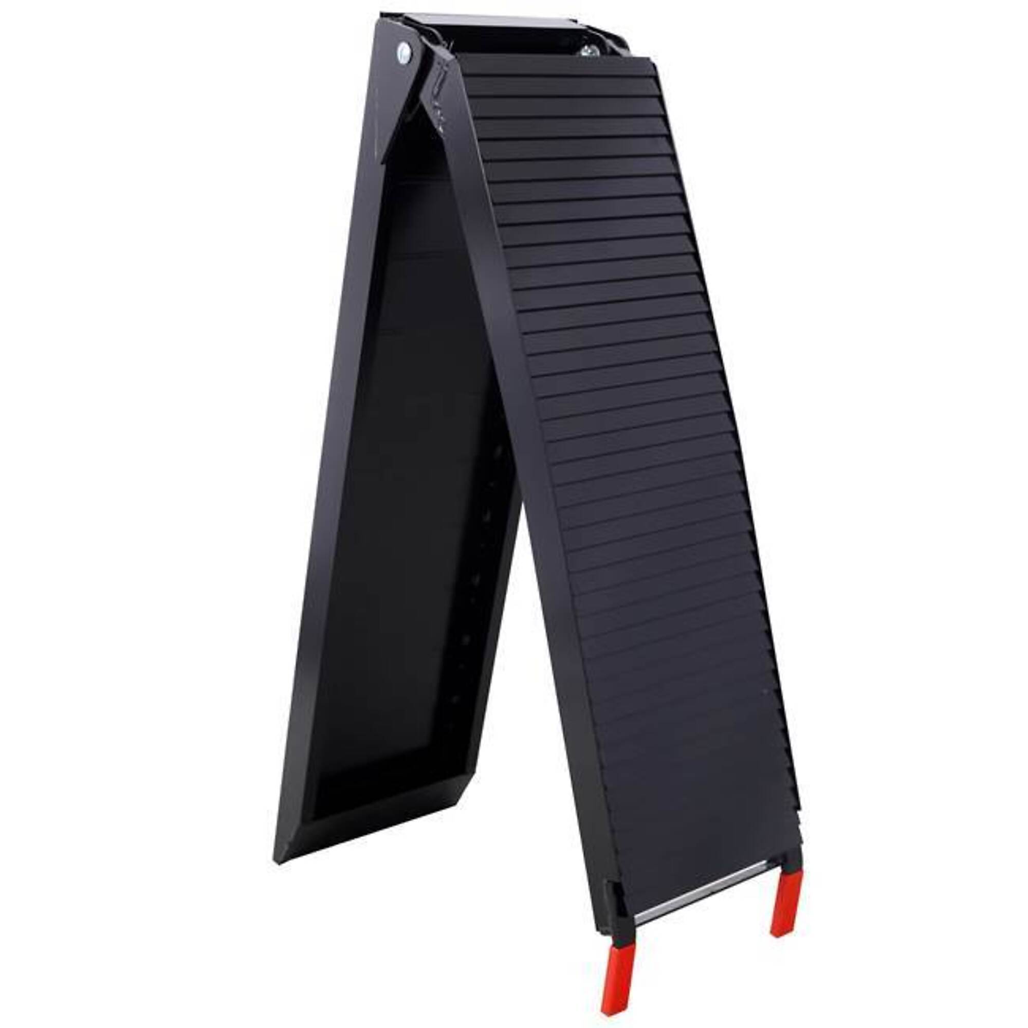 80"x12" Aluminum Portable Loading Ramps 1500 LBS Capacity 2PCS, black, BAC-W465P144246
